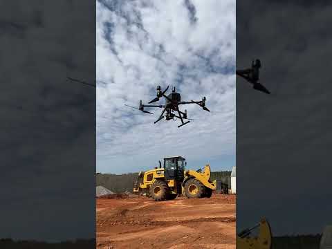 Drone Landing on Construction Job Site | Shorts